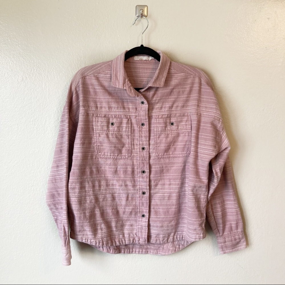Prana Pink Button Down Shirt Size S